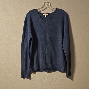 📢5 For $20 Classic V-Neck Sweater in Deep Blue
